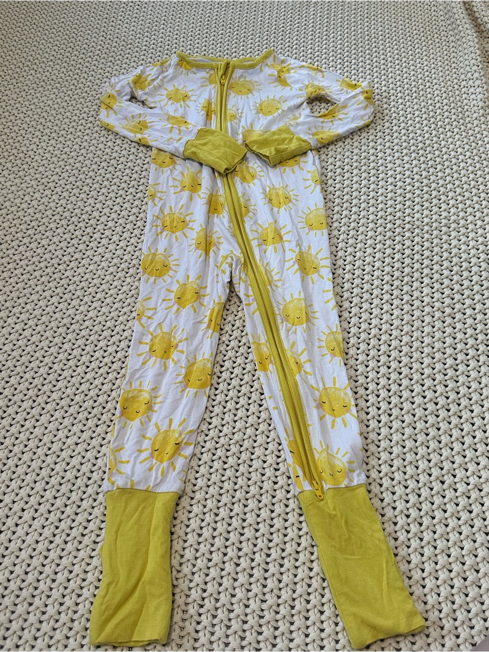Little Sleepies 2T Sunshine Print One-Piece Zipper Bamboo Pajamas